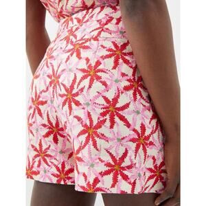 SALONI Tailored Linen Shorts Starfish Print US 6 UK 10